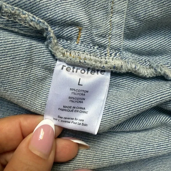 Retrofete Light Blue Denim Mini Dress - Picture 7 of 9